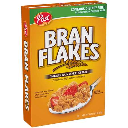 POST Post Bran Flakes Cereal 16 oz. Box, PK12 88052